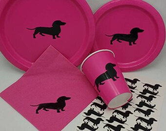 dachshund paper plates