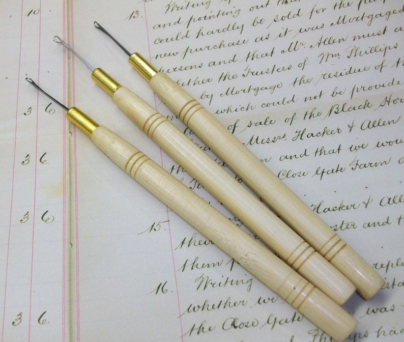 Half Price Bamboo Hair Extension Hook Tool Small Crochet Hook Etsy