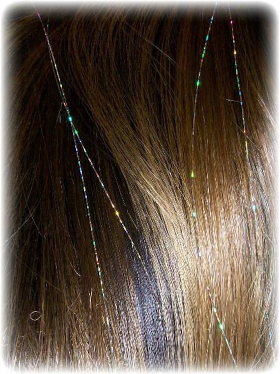 Gold Mermaid Hair Tinsel String 10 Yd Length Festival Extension Strand Sparkle