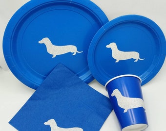 dachshund paper plates
