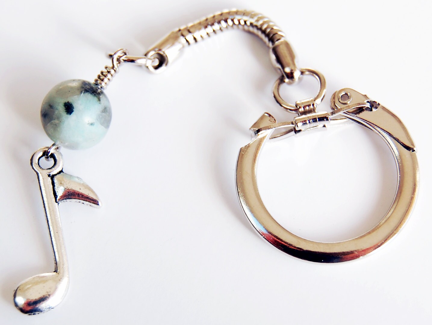 Musical Note Keychain Music Note Flexible Keychain Choose Your Color Easy Open - Etsy