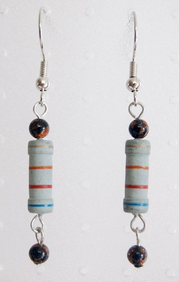 Upcycled Resistor Earrings Your Choice of Styles, Technology Jewelry, Science Geek Earrings