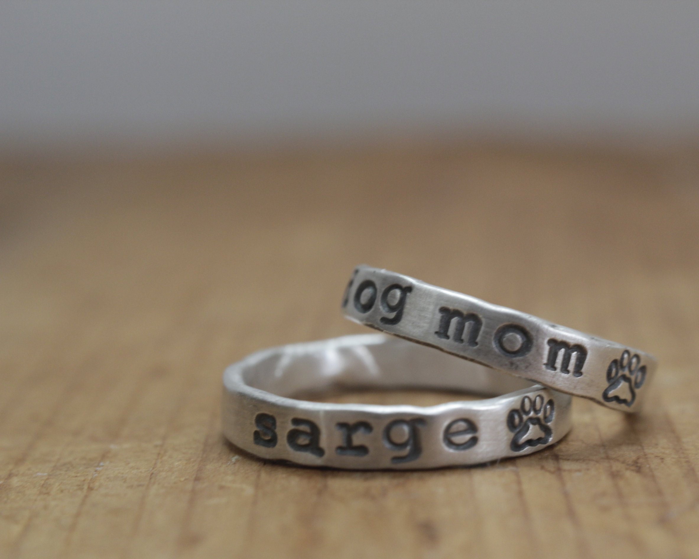 Personalized pet ring dog mom fur baby gift for pet lover | Etsy