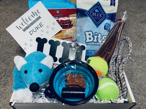New Puppy Gift Box | New Dog Owner Gift | Welcome Home New Dog Adoption Gift | New Dog Mom Parents | Puppy Care Package | Training New Puppy