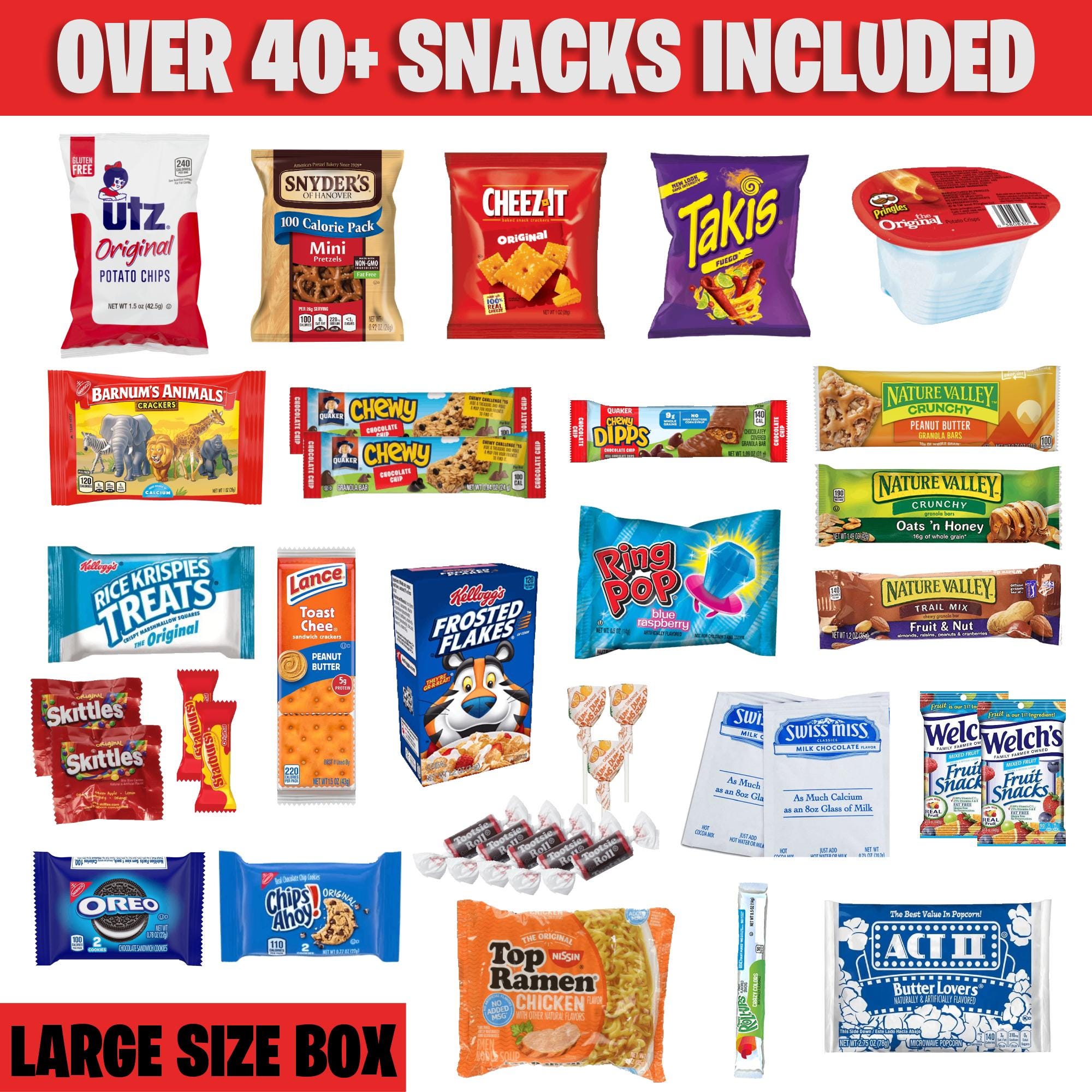 Snacks R Us Snack Care Package & Snack Box | American Snack Box Candy Box | College ...