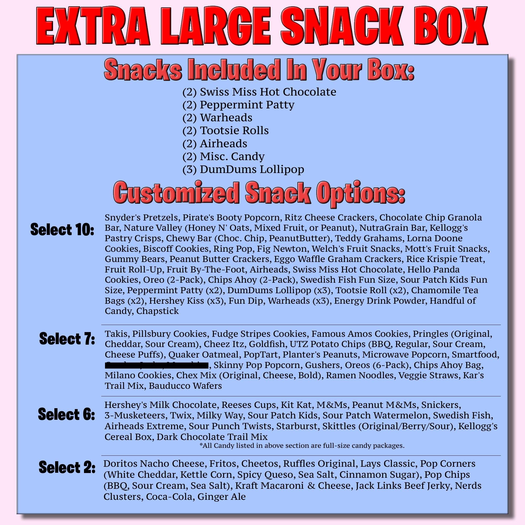 Customizable American Snack Box & Candy Care Package | Birthday Gift 40 ...