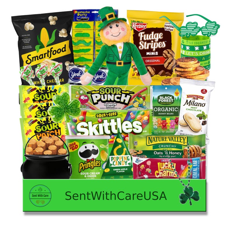 St Patricks Day Gift Box - St Patrick's Day Snack Box | Gift for Kids ...