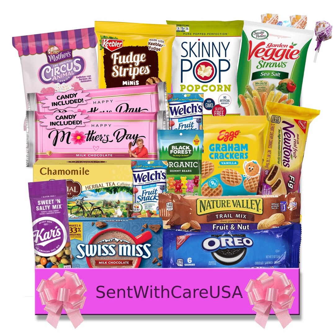 Mothers Day Gift Basket, Snack Box for Mom | Mother's Day Care Package ...