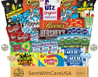 Gluten Free Snack Box | Gluten Free Basket of Snacks | Gluten Free Candy | Celiac Care Package & Gift Box | College Care Package Snack