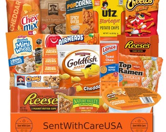 Orange Snack Box & Orange Gift Box - Orange Gift Basket Snacks | Orange You Glad Orange Color Party College Care Package - Snack Basket Idea