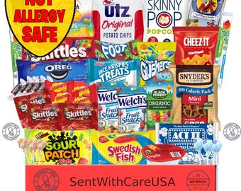 Allergy Friendly Peanut Free Snacks | Nut Allergy Friendly Snacks Nut Free Snack Ideas | Peanut Allergy Snack Box & Snacks With No Nuts Gift