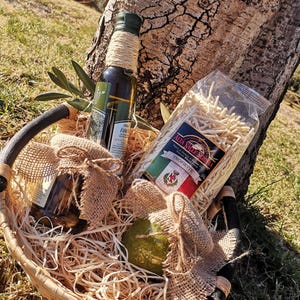 Gemaakt in Italië Pasta | Gastronomisch Italiaans pastadiner cadeau | Pasta-pestoset | Ligurische tradities | Genuese Pesto | Olie | Taggiasca-olijven
