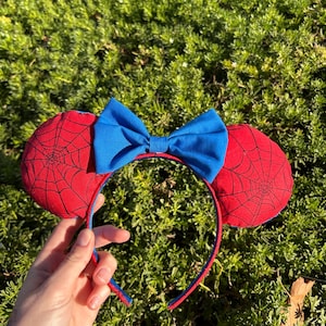 Spider-Man Disney Mickey Ears – Handmade Superhero Headband for Park Days
