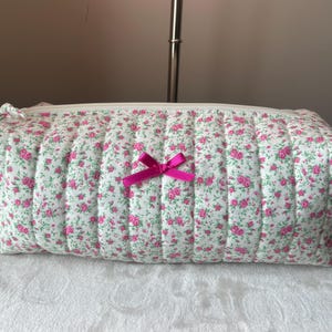 Quilted Hair Tool Bag, Floral Hair Tool Pouch, Travel Hair Tool Bag, Dyson Hair Tool Organizer, Fabric Hair Tool Bag, XL Hair Tool Bag