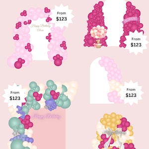 Editable Balloon Menu Template - Customizable Party Decoration Pricing Guide