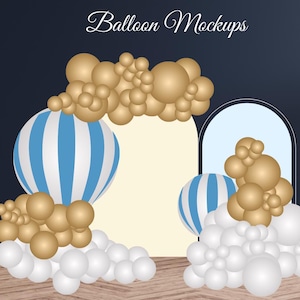 Customizable Balloon Mockup | Realistic Balloon Canva Template for Product Presentation, Branding, and Party Decor Design