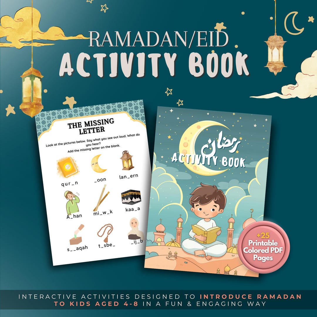 2025 Ramadan Activity Book Printable, Eid Activities, Teaching Kids Holy Month, PDF Activity ...
