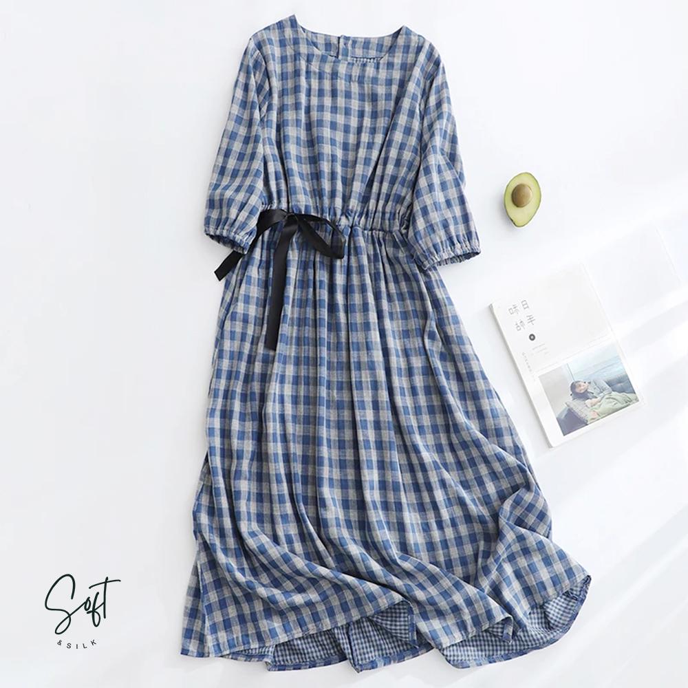 Plaid Midi Dress - Etsy