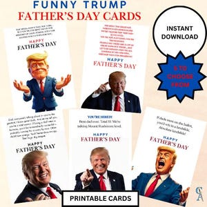 5 cartões de felicitações engraçados de feliz dia dos pais para impressão em branco dentro de um envelope digital instantâneo 5x7 4x6