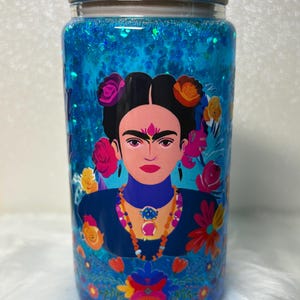 Frida 16oz Glitter Globe Tumbler