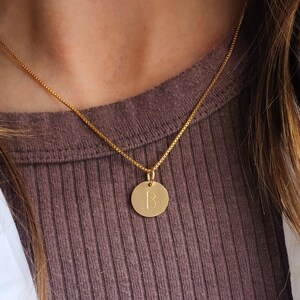 Personalized Initial Necklace, 14k Gold-Filled Letter Pendant, Dainty Minimalist Jewelry, Gift for Mom, Trendy Birthday Keepsake image 6