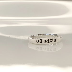 Stacking Rings With Names Stackable Name Rings Thick Rings - Etsy