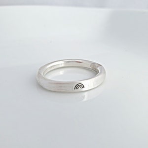 Organic Rainbow Ring | Fine Silver Ring | Stacking Ring | Gift For Her | Skinny Ring | Silver Ring | Gift For Mom | Handmade Ring | Mom Ring