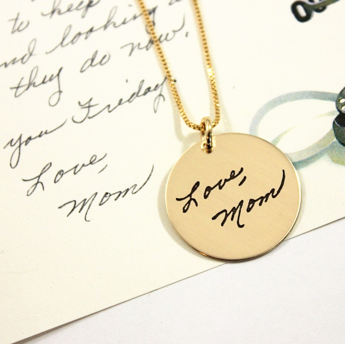 Custom Handwriting Necklace Handwriting Signature Necklace Etsy Canada
