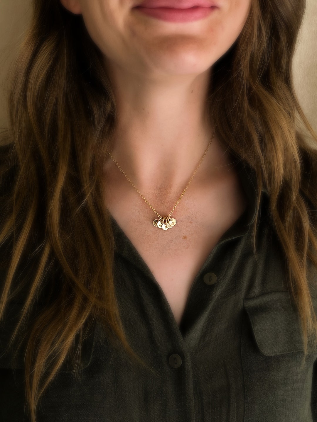 Initial Necklace Mom Necklace With Initials Letter Necklace Kid