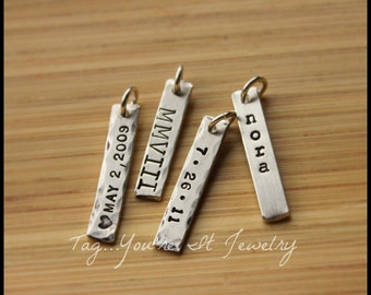 Bar Tag | Sterling Silver Bar | Sterling Silver Add On | Kids Names Bar | Special Dates Bar | Gift for Her | Mother's Day