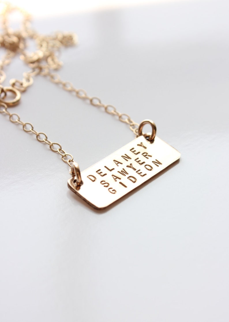 bar necklace personalized kids name necklace christmas gift name necklace gold 14k gift for mom necklace for mom tyi gift for women