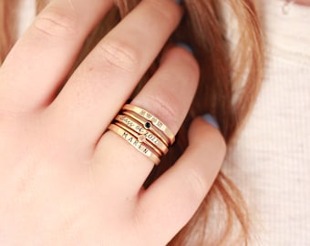 Stackable Class Ring Set | Stackable Class Rings | Affordable Class Ring | Graduation Rings | High School Rings | Back to School | Grad gift