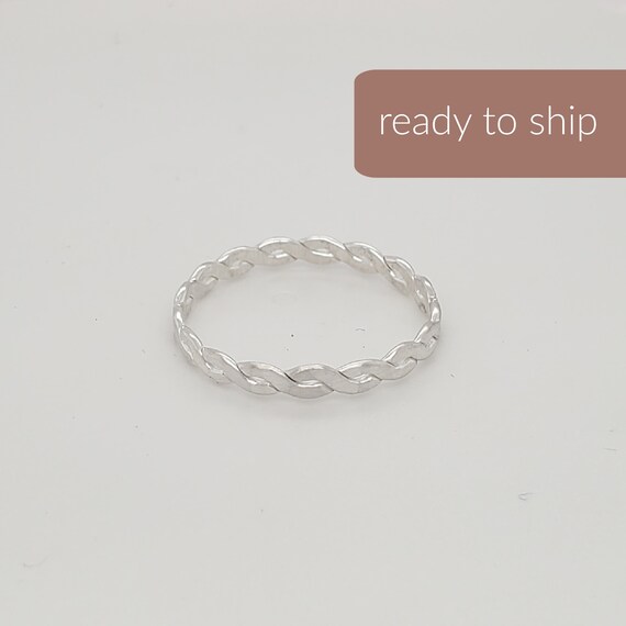 Sterling Silver Flat Braided Ring Sterling Silver Flat Braided Ring