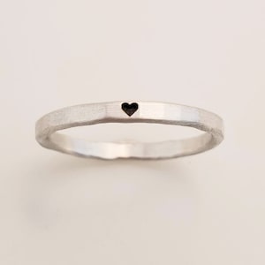 Heart Ring | Simple Fine Silver Minimalist Heart Ring | Ring with Heart | Mama Heart Ring | Gold or Rose Gold Filled Heart Ring | 14K solid