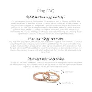 Conjunto de anillos apilables personalizados para graduación / Regalo de graduación / Regalo para la promoción de 2026, 2027, 2028 y 2029 imagen 9