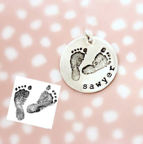 Pendant Only No Chain Footprints Necklace New Mom - Pendant Only No Chain