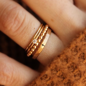 Easter Cross Rings | Christian Ring Set | Gold Faith Ring Set | Simple Cross Ring | Christian Cross Ring Set | Baptism Gift | the Abby