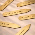 Custom Collar Stays, Personalized Brass Shirt for Men
