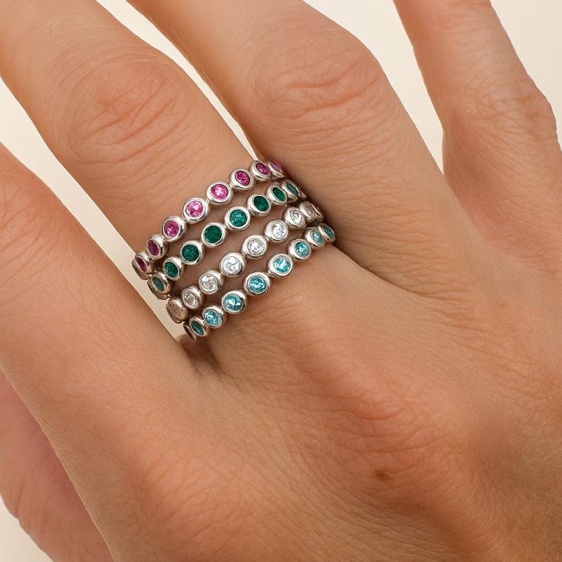 Bezel Set Ring - Etsy