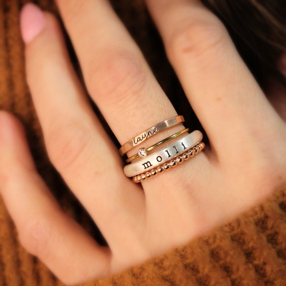 Personalized jewelry rings deals