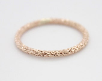 Sparkly Ring | Gold Filled Sparkle Ring | Sparkly Spacer Ring | Stacking Ring | Textured Gold Filled Ring | Unique Yellow Gold Ring