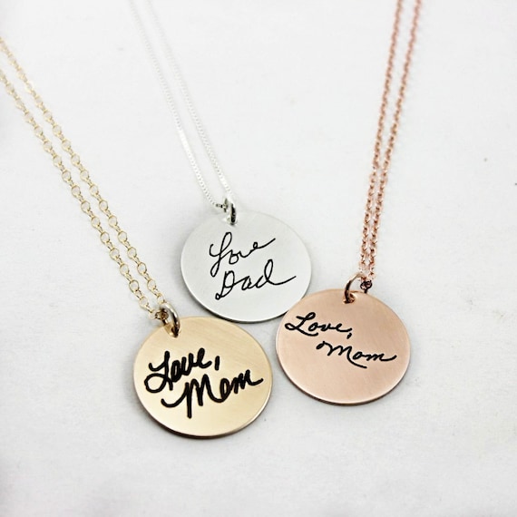 Florence Heart Actual Handwriting Necklace