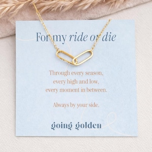 Dainty Link Necklace, 14k Gold Filled Chain with Interlocking Oval