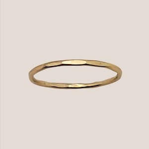 Anello impilabile molto sottile / Regali per la mamma per la fidanzata / Regali per la festa della mamma per lei / Anelli sovrapposti / Anelli impilati