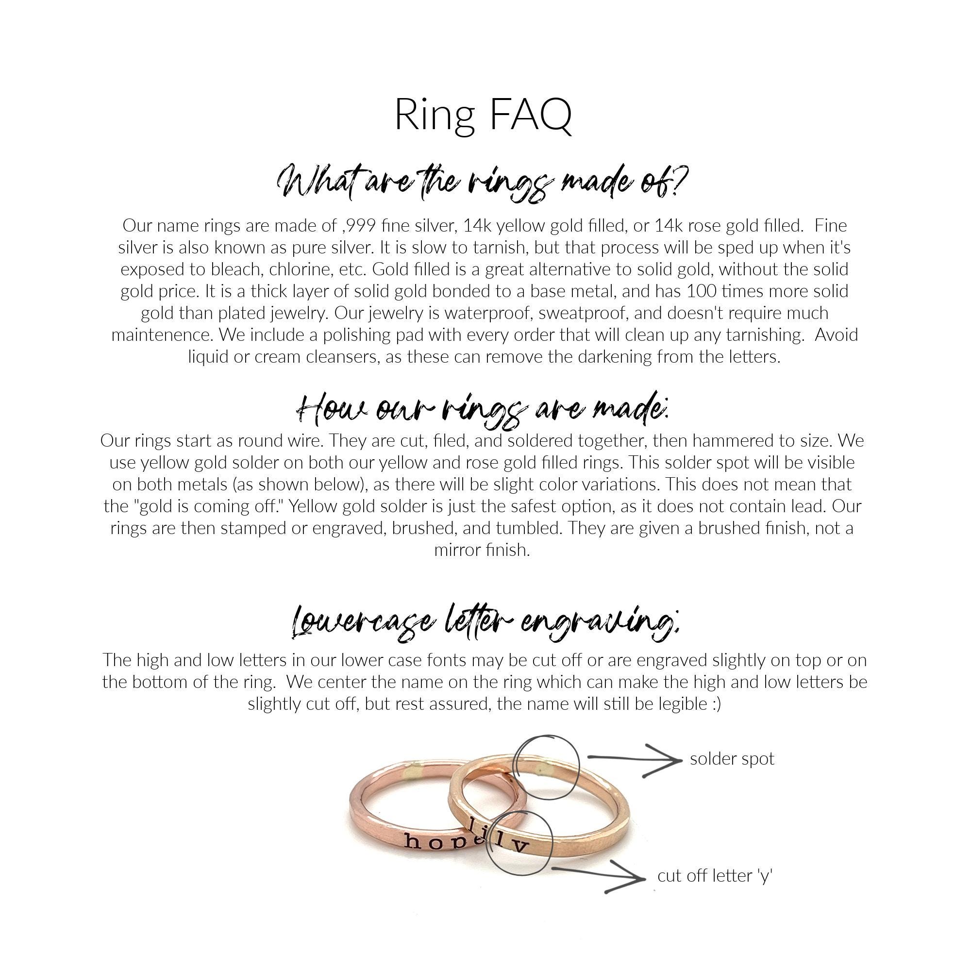 Design Your Own Stacking Ring Set | Name Rings | Stacked Ring Set | Mom Stacking Rings | Gold Name Rings | Gift for Her | Mother Gift Day