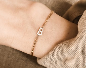 Initials + Birthstones Gothic Bracelet – Lilor Jewels