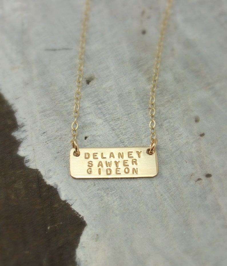 bar necklace personalized kids name necklace christmas gift name necklace gold 14k gift for mom necklace for mom tyi gift for women