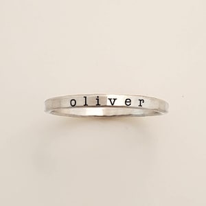 Personalized Name Ring in .925 Fine Silver | Custom Kids Jewelry