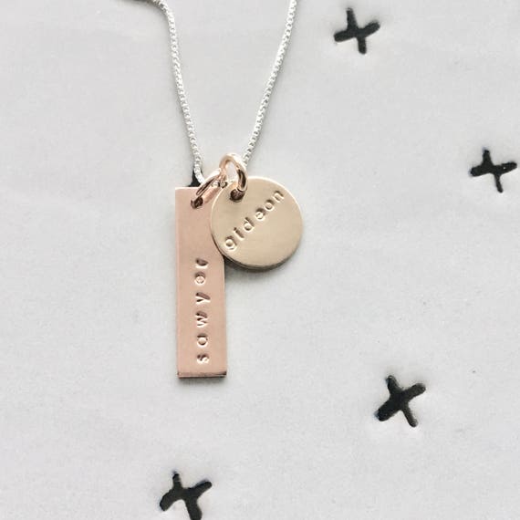 kid name necklace mom