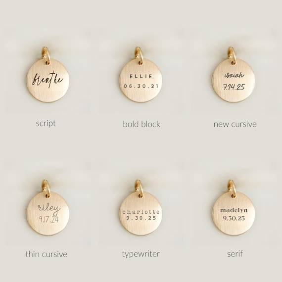Personalized Bracelet Tag | Custom Engraved Jewelry Charm for  Gold Filled & Sterling Silver Options